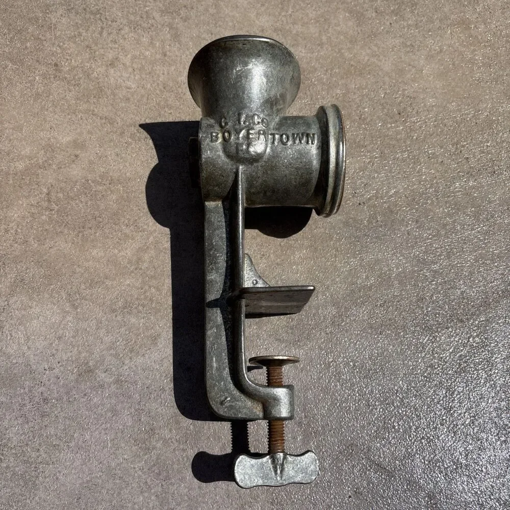 Vintage Keystone Meat Grinder No 20 Hand Crank Table Mount Heavy Made in the USA